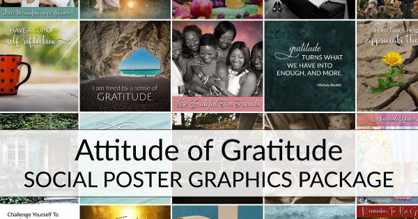 Attitude of Gratitude Social Poster Package