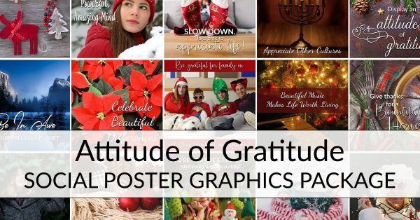 Christmas Attitude of Gratitude Social Posters